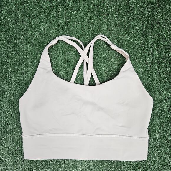 lululemon athletica Other - Lululemon White Energy Sports Bra High Neck Support Women’s Size 6